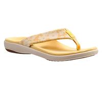 Spenco Women's Victoria Floral Flip-Flop, Light Yellow, 6 UK