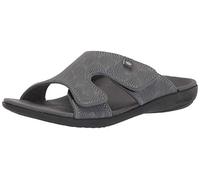 Spenco Women's Wave Slide Sandal, Black, 10 Wide US, black, 8 UK