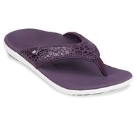 Spenco Women's Yumi Cheetah Sandal Flip-Flop, Wine, 5.5 UK