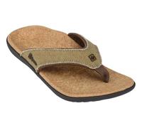 Spenco Yumi Sandal, Men's Yumi Canvas Sandal, Straw/Java/Cork, 2 UK (35 EU)