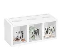 Spend Save Give Piggy Bank Money Coin Savings Jar Box Teach Children Giving Visualized