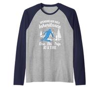 Spending Our Kid’s Inheritance Funny Ski Trip Raglan Baseball Tee