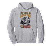 Spent A Little Time On the Mountain - Skeleton Hiker Pullover Hoodie