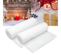 SPEPROECO 2PCS Christmas Snow Blanket Roll Fake Snow Indoor Christmas Village Displays Artificial Snow Blanket Fluffy Fake Cotton Snow Rolls for Xmas Decoration Snow Sheet Winter Landscape