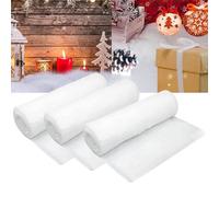 SPEPROECO 3PCS Christmas Snow Blanket Roll Fake Snow Indoor Christmas Village Displays Artificial Snow Blanket Fluffy Fake Cotton Snow Rolls for Xmas Decoration Snow Sheet Winter Landscape