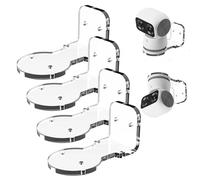 SPEPROECO 4Pack Wall Mount Compatible with Eufy Security Indoor Cam S350 Acrylic Bracket No Drilling Adhesive Wall Mount Compatible with Eufy Security Indoor Cam S350