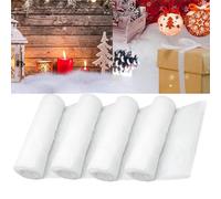 SPEPROECO 4PCS Christmas Snow Blanket Roll Fake Snow Indoor Christmas Village Displays Artificial Snow Blanket Fluffy Fake Cotton Snow Rolls for Xmas Decoration Snow Sheet Winter Landscape