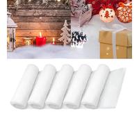 SPEPROECO 5PCS Christmas Snow Blanket Roll Fake Snow Indoor Christmas Village Displays Artificial Snow Blanket Fluffy Fake Cotton Snow Rolls for Xmas Decoration Snow Sheet Winter Landscape