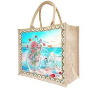SPEPROECO Diamond Art Painting Purses DIY Jute Tote Bags Diamond Art Kits 5D DIY Diamond Art Handbag Handmade Diamond Art Clutch Makeup Bag for Women Girls Diamond Art Beginners