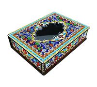 SPEPROECO Diamond DIY Painting Wooden Storage Box Mandala Style Ornament Cosmetics Organizer Crystal Diamond Art Embroidery Kit Christmas DIY Gift for Family Friends