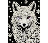 SPEPROECO DIY Fox Diamond Pearl Painting Kit for Adults and Beginners, 30x40cm 5D Diamond Art Pearl Painting No Frame, Handmade Crystal Rhinestone All-Pearls Diamonds Art Crafts for Home Wall Decor