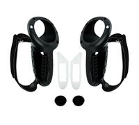 SPEPROECO for Meta Quest 3 Anti Throw Grip Cover Kit with Wrist Knuckle Strap Battery Cover Anti Slip Removable Battery Controller Case Kit Rocker Cap for Meta Quest 3 VR Accessories
