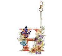 SPEPROECO Large Diamond Painting Keychain A-Z 26 Letters Bling Keychains for Women,Double Sided Full Drill 5D Diamond Painting Key Ring Kits Initial Letter DIY Keychain Pendant Decoration