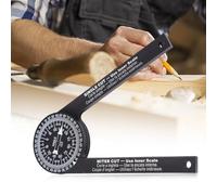 SPEPROECO Miter Saw Protractor Angle Finder Tool with Pencil, 7 Inch 360 ° Horizontal Angle Finder High Precision Inside & Outside Miter Angle Finder for Building Trades