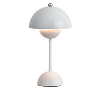 SPEPROECO Mushroom LED Table Lamp, Rechargeable 3 Color, Touch Dimmable, White