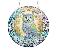 SPEPROECO Owl Diamond Painting Hanging Charms Animals double-sided printing Single-sided Diamonds DIY Crystal Hanging Pendant Decoration for Home Wall Window Door