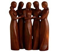 SPEPROECO Sisters By My Side Celebrates Friendships Sisters Sculpture Meaningful Presents Wood-Carved Resin Figurine Best Friend Birthday Gifts for Women