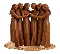 SPEPROECO Sisters By My Side Celebrates Friendships Sisters Sculpture Meaningful Presents Wood-Carved Resin Figurine Best Friend Birthday Gifts for Women