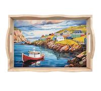 SPEPROECO Wooden Serving Trays with Handles 5D Diamond Art Painting Kits for Adults, Trays Decor Diamond Arts Kits for Home or Farmhouse Easter Decor 7.48x11.42 Inches