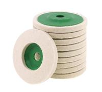 SPEPY 10pcs Durable Wool Polishing Angle Grinder Wheel Buffing Pads, Polishing Pads for Drill 100mm DIA Buffing Wheel For 4 Inch Angle Grinder, Drill Buffer Attachment, Stainless Steel Ceramic Glass