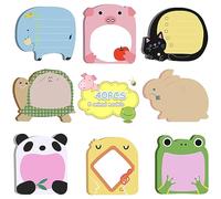 SPEPY 40 Pcs Cute Sticky Notes Set, Cartoon Animals Sticky Notes, Refrigerator Sticky Notes, for School, Office Memo, Party Bags Filler, Student Kids Gifts(8 Styles),Multicolor,8*5.4 cm/3.15*2.13 in