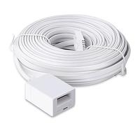 SPEPY BT Telephone Extension Cable, Male to Female 6-Pin Straight Through Telephone Extension Cable for BT Landline Phone Cord Fax Modem Extender 4 Wire(15M)