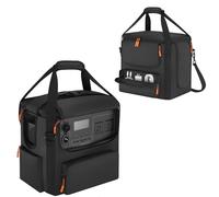 Speqerk Generator Cover Compatible with BLUETTI AC180, Soft Carrying Bag with Side Zipper, Adjustable Shoulder Strap (black, without wheels)