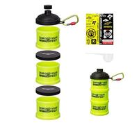 SPEQT Protein Powder Stackable Container To Go,with Top Cap Funnel for Water Bottle,Twist Lock Portable Supplement Organize Storage Dispenser for Pre/Post Workout,Fitness,Travel,Gym