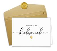 Spercy 11 Bridesmaid Proposal Cards with Envelope, 8 Will You Be My Bridesmaid, 2 Will You Be My Maid of Honor, 1 Will You Be My Matron of Honor