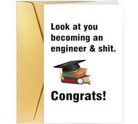 Spercy Engineer Graduation Card, Graduation Card for Engineer Graduate, Funny Engineer Grad Card