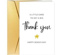 Spercy Funny Boss's Day Card for Boss Male Female, Bosses Day Gift for Leader Manager, Appreciation Gifts for Mentor Employer, a Little Card to Say a Big Thank You