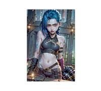SPERKY League of Legends - Battle of The Twin Cities Arcane Jinx Canvas Poster Wall Art Decor Print Picture Paintings for Living Room Bedroom Decoration Unframe-style 08x12inch(20x30cm)
