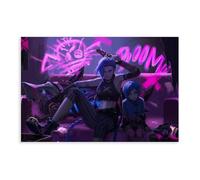 SPERKY League of Legends - Battle of The Twin Cities Arcane Jinx Canvas Poster Wall Art Decor Print Picture Paintings for Living Room Bedroom Decoration Unframe-style 24x36inch(60x90cm)
