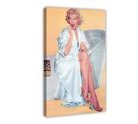 SPERKY Marilyn Monroe Movie Cast Poster Canvas Poster Wall Art Decor Print Picture Paintings for Living Room Bedroom Decoration Frame-style 24x36inch(60x90cm)