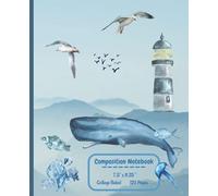 Sperm Whale Composition Notebook: Blank Lined College Ruled for Teachers Students Whale Watchers Gift 120 Pages 7.5 x 9.25