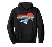 Sperm Whale Humpback Whale Dominica Retro Sunset Pullover Hoodie