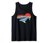 Sperm Whale Humpback Whale Dominica Retro Sunset Tank Top