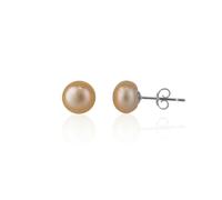 Spero London Baroque Pearl Irregular Stud Earrings Sterling Silver - Pink and Yellow - Yellow - Yellow