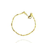 Spero London Bead Chain Twisted Sterling Silver Bracelet - Gold - Gold