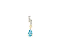 Spero London Blue Topaz Lightning Bolt Single Earring 9ct Solid Gold