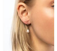 Spero London Diamond Drop Real Pear Single Fine Earring 14ct Solid Gold