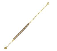 Spero London Dorissa Multi Bead Semi Chain Bracelet - Sterling Silver