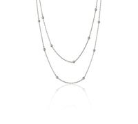 Spero London Dorissa Multicolour Sterling Silver Beaded Double Necklace - Silver - Silver