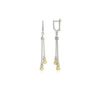 Spero London Dorissa Sterling Silver Drop Earrings Multicolor Beads - Silver - Silver