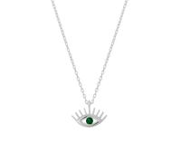 Spero London Emerald Eye Evil Eye Sterling Silver Necklace - Silver - Silver