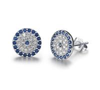 Spero London Evil Eye Sterling Silver Stud Earrings