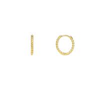 Spero London Fine 14ct Solid Gold Beaded Hoop Earrings