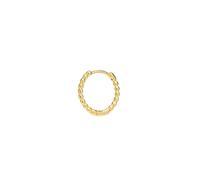 Spero London Fine 14ct Solid Gold Beaded Hoop Single Earring
