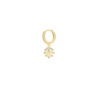 Spero London Fine 14ct Solid Gold Evil Eye Drop Single Earring