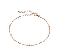 Spero London Fine Beaded Chain Bracelet Satellite in Sterling Silver - Rose Gold - Rose Gold
